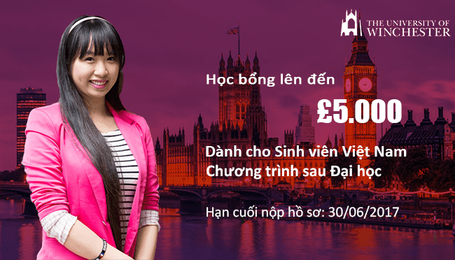 Du học Anh với học bổng lên tới £5000 chương trình sau Đại học