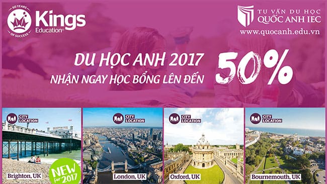 Du học Anh trường Kings Colleges với học bổng hấp dẫn lên đến 50%