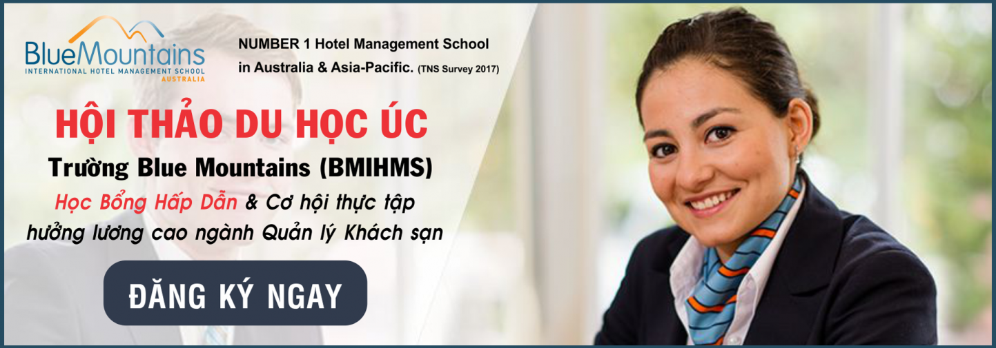 HỘI THẢO DU HỌC ÚC 2020 NGÀNH QTKS TẠI TRƯỜNG BLUE MOUNTAINS