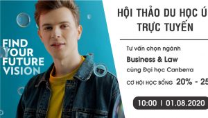 Hội thảo trực tuyến: Tư vấn chọn ngành Business & Law cùng Đại học Canberra, Úc