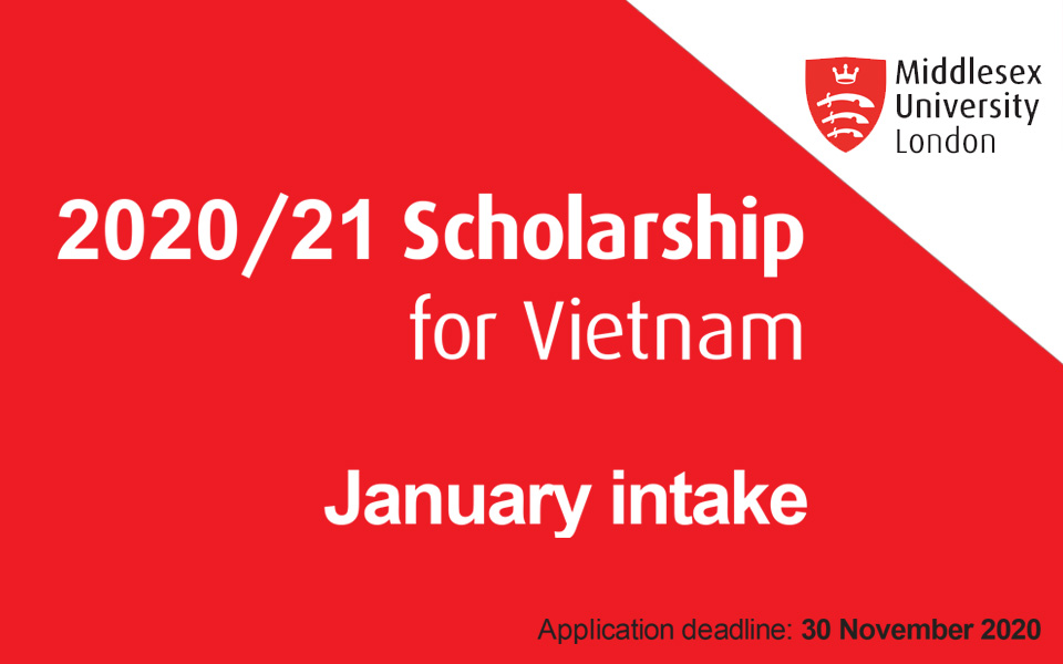 Học bổng ĐH Middlesex, UK kỳ tháng 01/2021