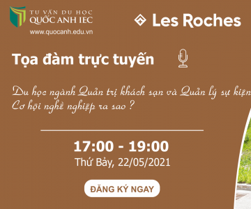 Tọa đàm trực tuyến Du học ngành Quản trị Khách sạn & Quản lý Sự kiện
