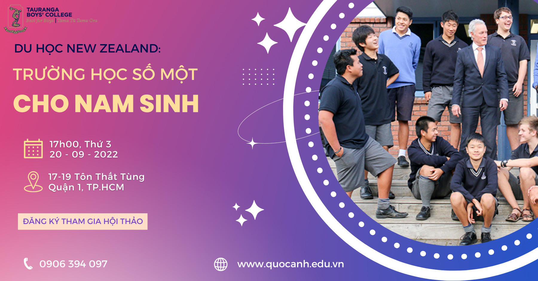 Hội thảo du học New Zealand - Trường Tauranga Boys College