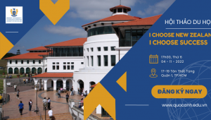 Đăng ký tham gia hội thảo du học New Zealand miễn phí: I CHOOSE NEW ZEALAND - I CHOOSE SUCCESS