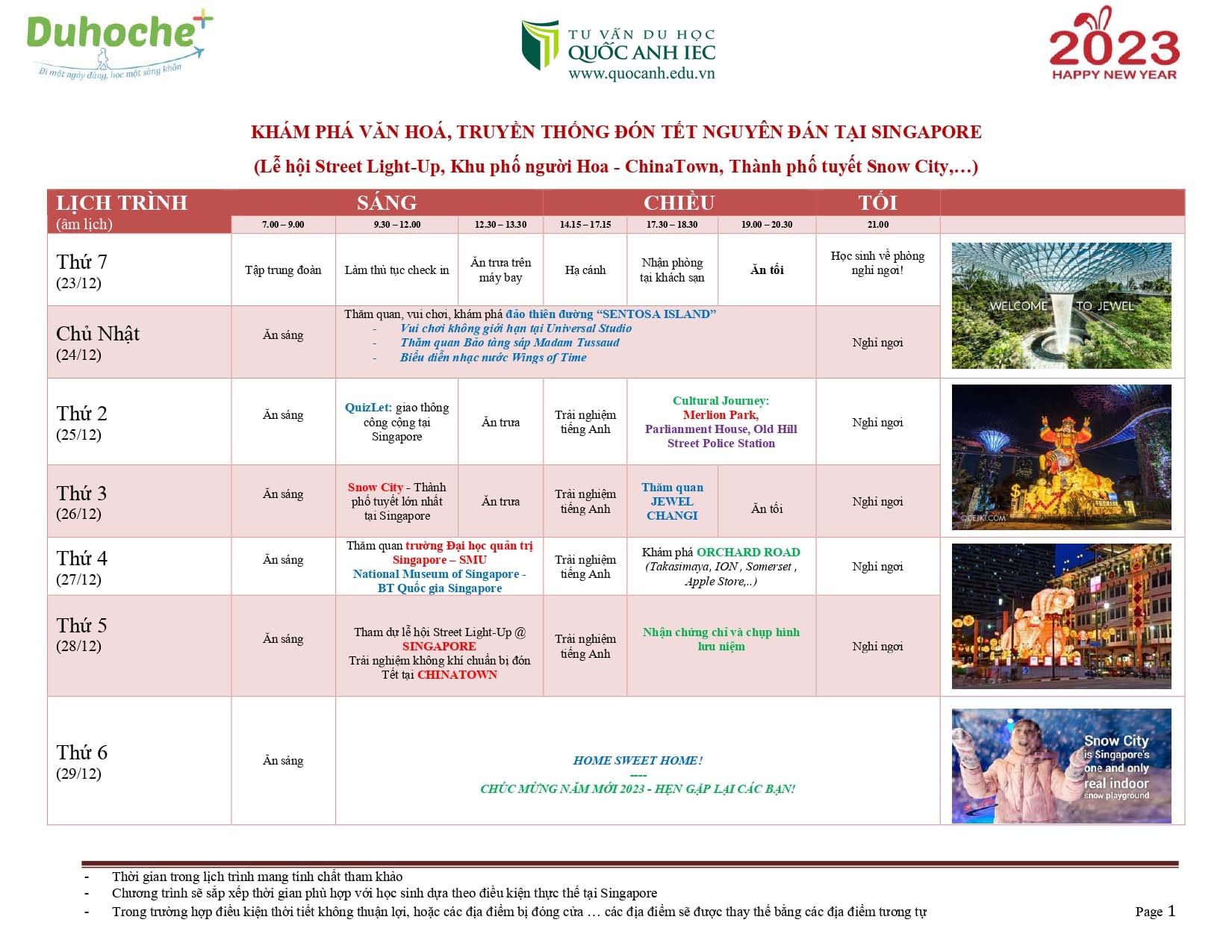 Du học Tết Singapore