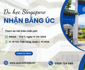 Hội thảo du học Singapore: Du học gần - Học phí tiết kiệm - Chuyển tiếp Úc dễ dàng
