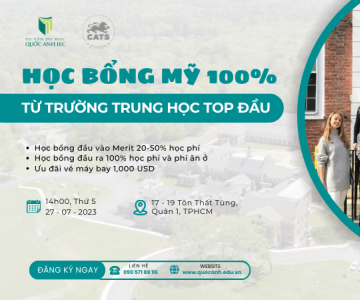 Hội thảo trung học Mỹ: Săn siêu học bổng 100% từ CATS BOSTON