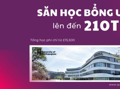 Học bổng du học anh 40% lên đến 210 triệu đồng từ University of Northampton