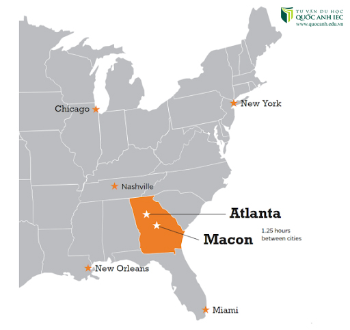 Đại học Mercer có 2 campus: Atlanta và Macon