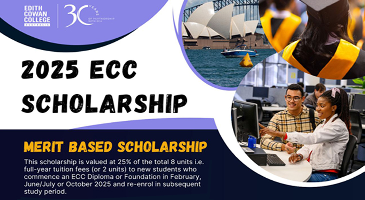 Học bổng 25% của Edith Cowan College (ECC) 2025 