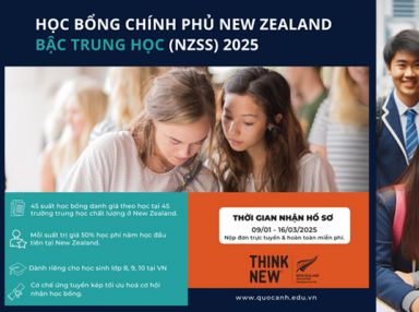 HỌC BỔNG CHÍNH PHỦ NEW ZEALAND 2025 – CƠ HỘI VÀNG CHO HỌC SINH VIỆT NAM