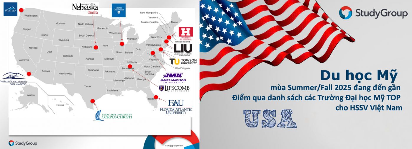 Du học Mỹ mùa Summer/Fall 2025 đang đến gần - Điểm qua danh sách các Trường Đại học Mỹ TOP cho HSSV Việt Nam