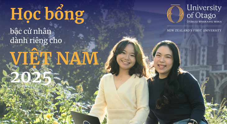 HỌC BỔNG NEW ZEALAND TRỊ GIÁ 700 TRIỆU ĐẾN TỪ ĐẠI HỌC OTAGO 