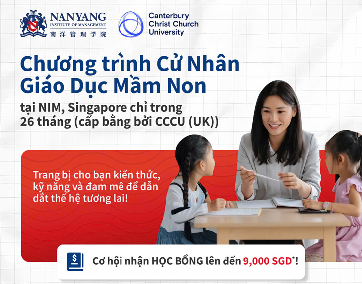LỘ TRÌNH LẤY BẰNG CỬ NHÂN GIÁO DỤC MẦM NON CHỈ TRONG 26 THÁNG TẠI NIM SINGAPORE
