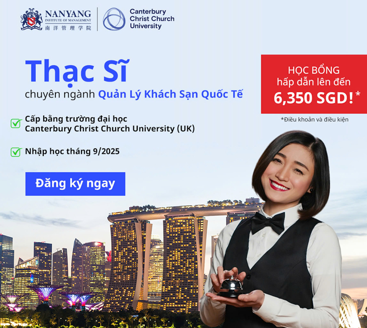 Thạc Sĩ Quản Lý Khách Sạn Quốc Tế – Nhận bằng UK danh giá ngay tại Singapore! 