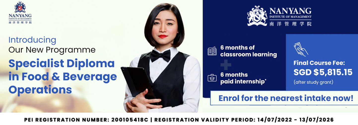 CHUYÊN NGÀNH F&B HOT NHẤT TẠI SINGAPORE - ĐÃ CÓ MẶT TẠI NIM 