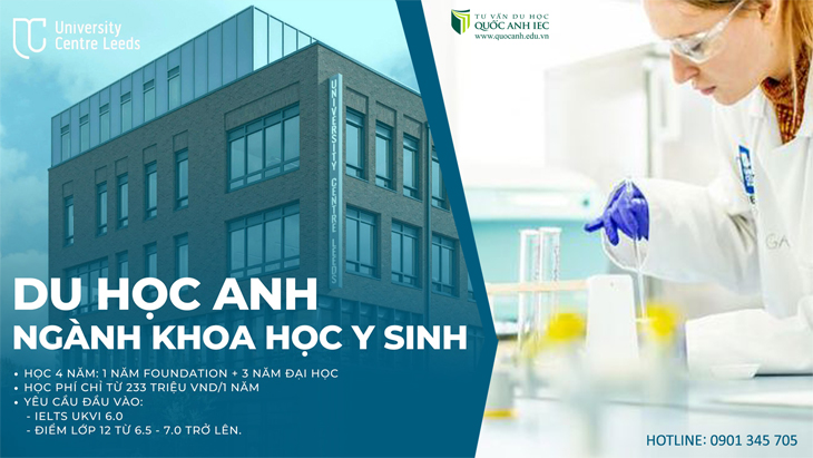  Mở cánh cửa sự nghiệp KHOA HỌC Y SINH tại Anh Quốc 233 Triệu VND/năm