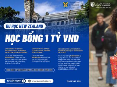 HỌC BỔNG ĐẠI HỌC OTAGO 2026 - DÀNH RIÊNG CHO SINH VIÊN VIỆT NAM