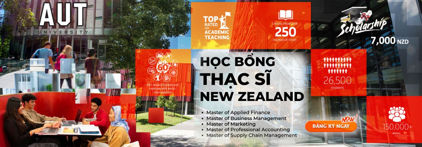 HỌC BỔNG THẠC SĨ TẠI AUCKLAND UNIVERSITY OF TECHNOLOGY (AUT) 