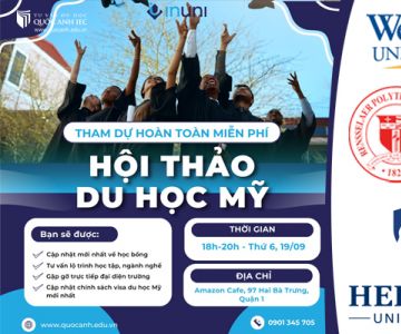HỘI THẢO DU HỌC MỸ 2025 - KHÁM PHÁ CƠ HỘI VỚI 7 TRƯỜNG ĐẠI HỌC DANH TIẾNG