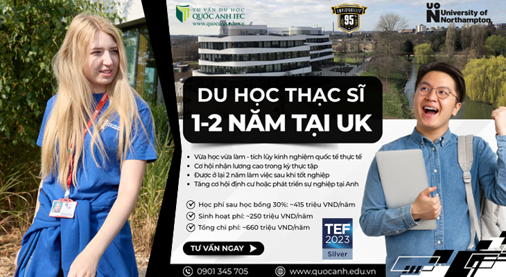 Du học Anh Quốc - Thạc sĩ 1 năm và 2 năm tại University of Northampton