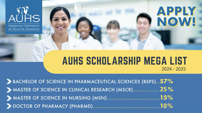 DU HỌC MỸ NGÀNH Y DƯỢC - CHỌN AUHS, NHẬN NGAY LỢI THẾ VƯỢT TRỘI 