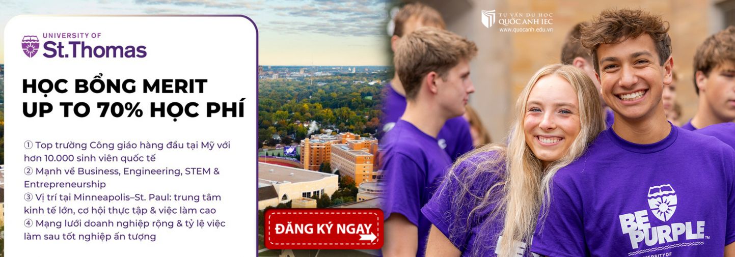 Đại học St. Thomas - Học bổng Merit tối đa 70% học phí