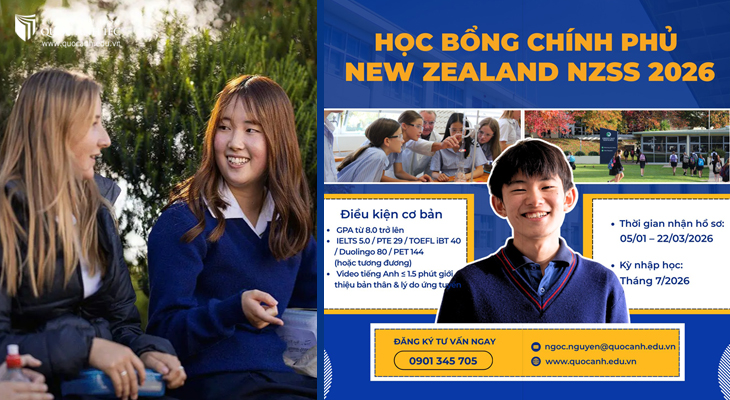 Học Bổng Chính Phủ New Zealand NZSS 2026 