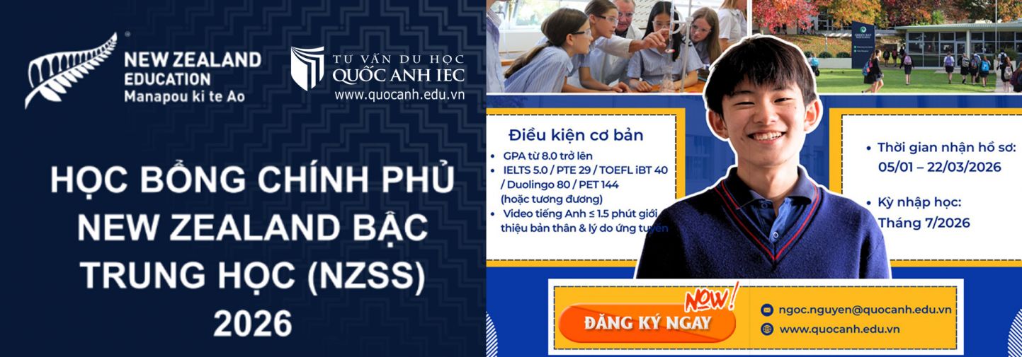 Học Bổng Chính Phủ New Zealand NZSS 2026 