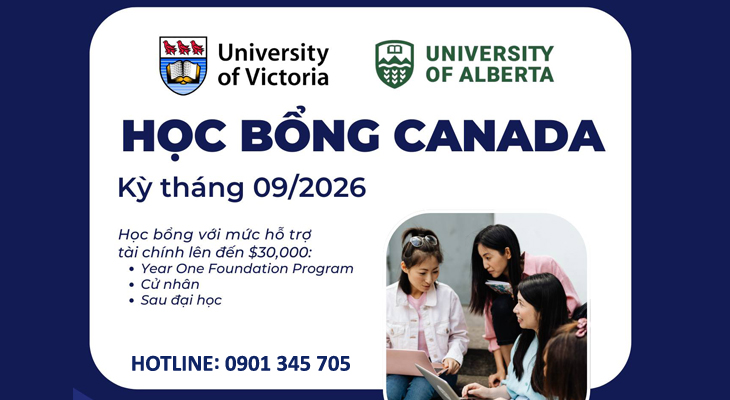 Học Bổng Du học Canada cho kỳ mùa Thu 2026 