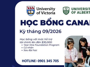 Học Bổng Du học Canada cho kỳ mùa Thu 2026 