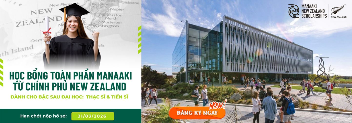 Học Bổng Chính Phủ Toàn Phần Manaaki New Zealand 2026 