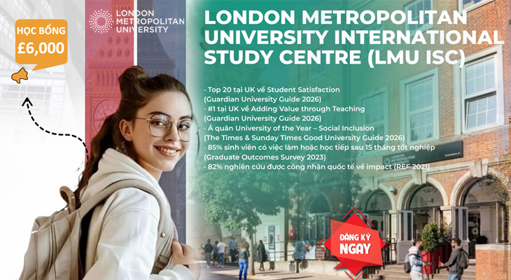 Malvern International chính thức thông báo mở đơn cho chương trình pathway lên London Metropolitan University (LMU ISC) kỳ nhập 