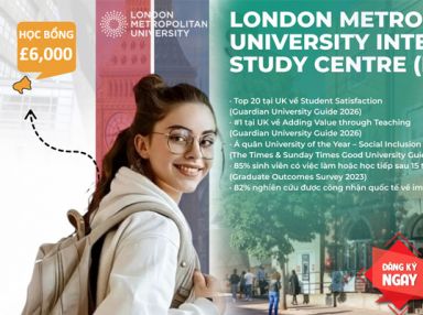 Malvern International chính thức thông báo mở đơn cho chương trình pathway lên London Metropolitan University (LMU ISC) kỳ nhập 