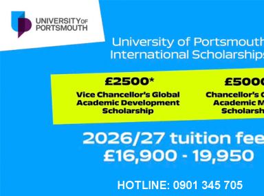 Học Bổng Anh hấp dẫn từ University of Portsmouth 