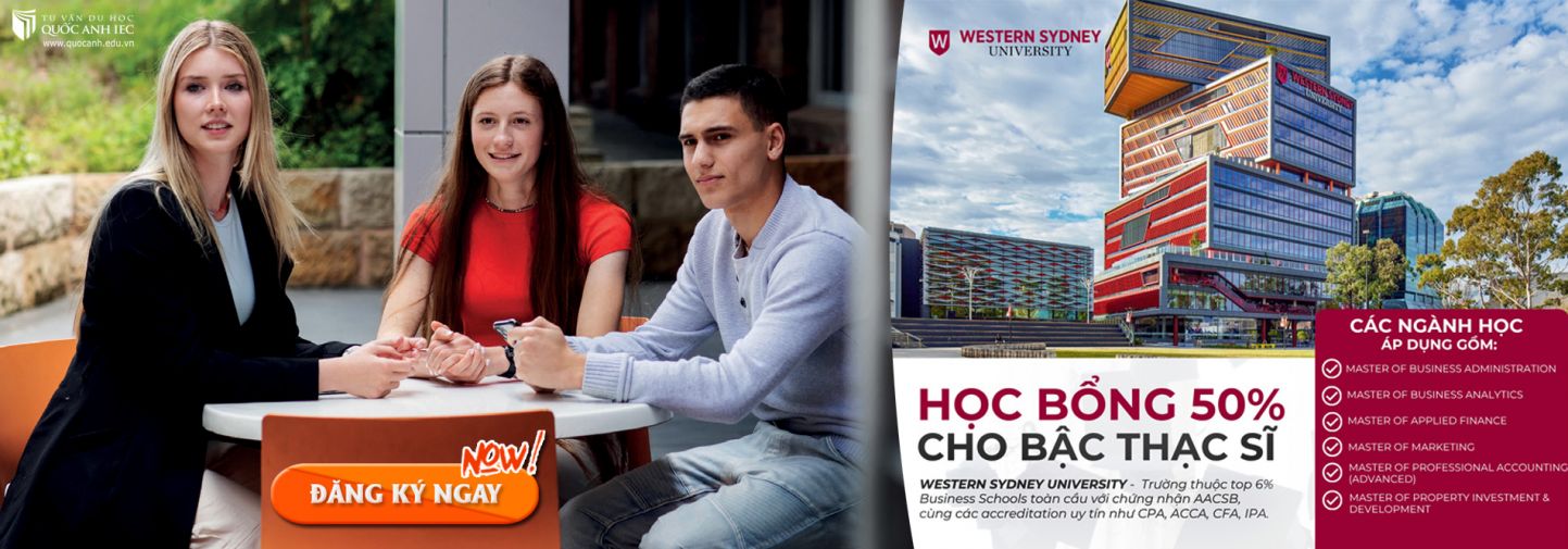 Chính thức mở đơn Học Bổng 50% cho bậc Thạc sĩ từ Western Sydney University (WSU) - Cơ hội cuối cùng năm 2026 