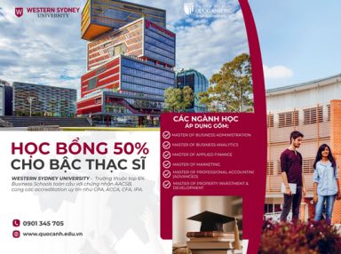 Chính thức mở đơn Học Bổng 50% cho bậc Thạc sĩ từ Western Sydney University (WSU) - Cơ hội cuối cùng năm 2026 