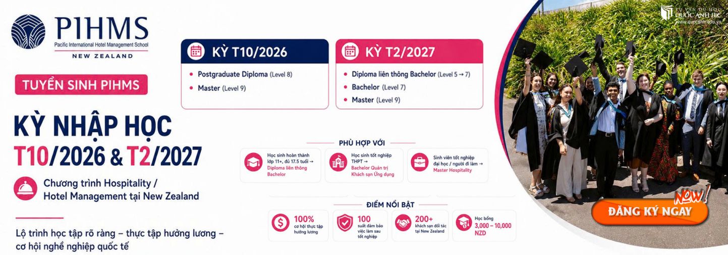 TUYỂN SINH CÁC KỲ NHẬP HỌC T10/2026 & T2/2027 TẠI PIHMS