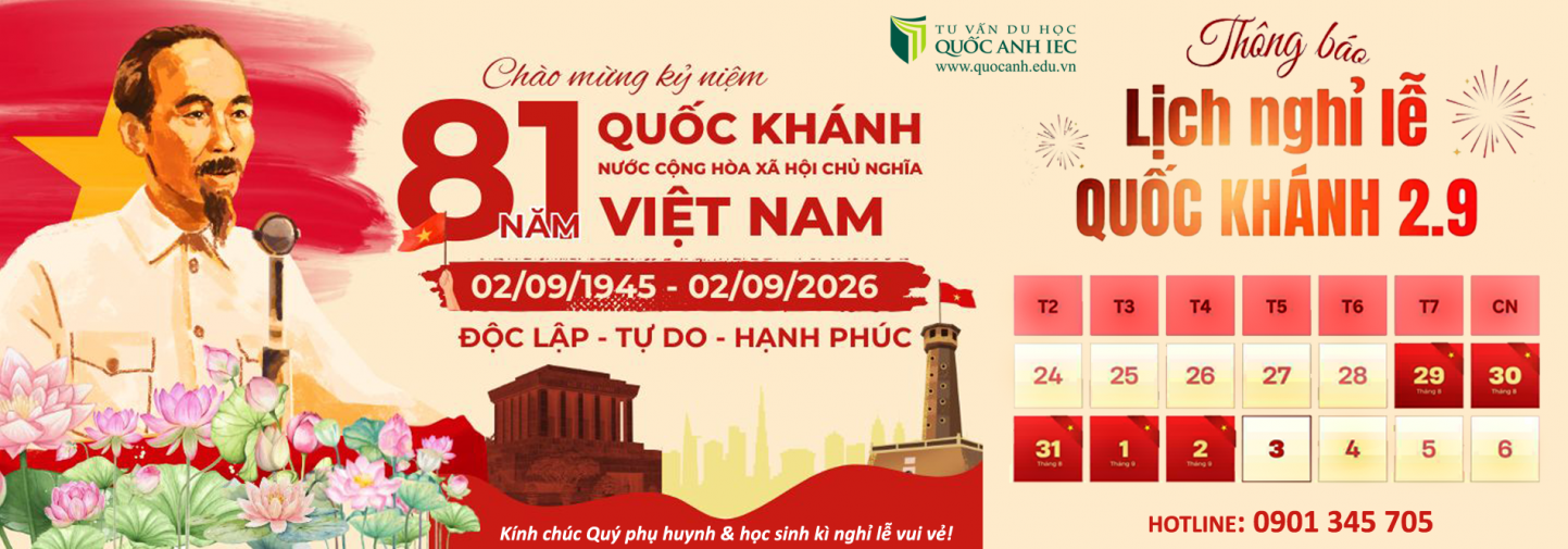 THÔNG BÁO LỊCH NGHỈ LỄ 2/9