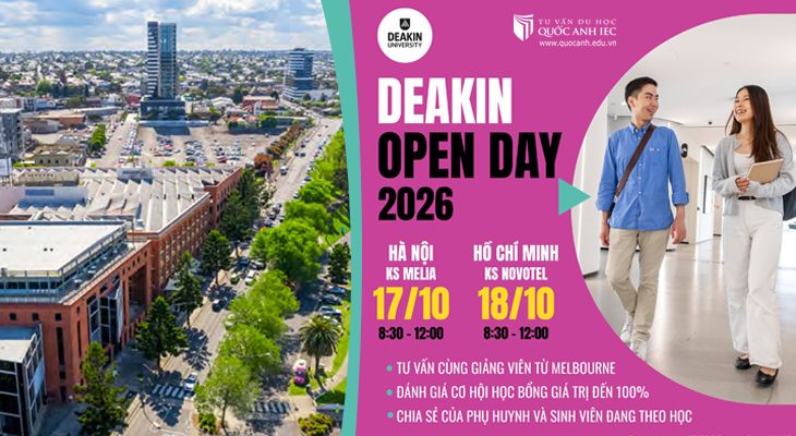 Deakin University Open Day 2026 - Gặp gỡ đại diện đại học Deakin - Úc tại Việt Nam 