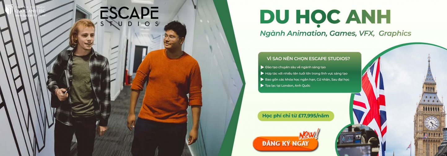 ESCAPE STUDIOS - BƯỚC VÀO THẾ GIỚI HOẠT HÌNH, GAME & KỸ XẢO ĐIỆN ẢNH TẠI ANH